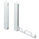 室内用 物干し金物 【横付型 左右1組】 高さ370mm×幅60mm×奥行35mm 〔リビング ダイニング〕 室内でも快適に洗濯物を干せる 整理 収納 可能な回...