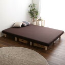 セミシングルベッド 茶 ブラウン 脚付き マットレスベッド セミシングル 約幅80cm ブラウン ウレタンロールマットレス ベッドルーム 寝室 お客様組立品 茶...