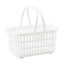 (まとめ) ミニバスケット/整理 収納 かご 【ホワイト】 幅28×奥行18×高さ15cm 持ち手付き 全面メッシュ レック 【36個セット】 白 スパや銭湯で...
