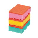 (まとめ)キクロン PRO スポンジたわしソフトカラーアソート 1パック(3個)【×10セット】 2役のスポンジと不織布が融合した、驚きのパフォーマンスを持つス...