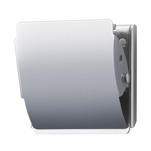 (まとめ) プラス マグネットクリップ ホールド Lシルバー CP-047MCR 1個 【×30セット】 金属 スチール 面にピッタリフィットするゴム素材で、軽...