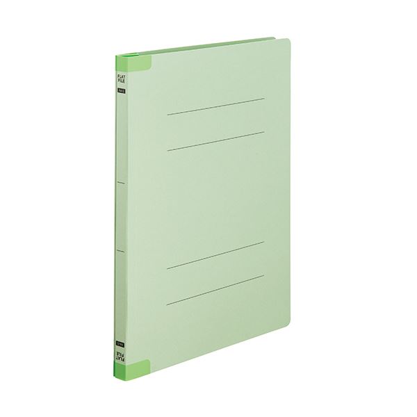 (まとめ) TANOSEEフラットファイル(背補強タイプ) A4タテ 150枚収容 背幅18mm グリーン1セット(30冊:10冊×3パック) 【×10セット】...