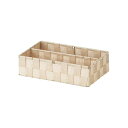 (まとめ) PP編み カトラリーケース/整理 収納 ケース 【ベージュ】 28×18×高さ7cm キッチン 台所 用品 【×36個セット】 スタイリッシュなインテリアに華やかなアクセントを与える収納バスケット 小物をスマートに整理し、キッチンを彩る上品なデザインのカトラリーケー(3)