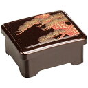 新光月丼重/重箱 【梨地老松内朱 A】 167×143×80mm (143×119×46mm) 日本製 国産 〔和食 レストラン 店舗 お店〕 至福の一皿、新光...