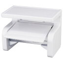 (まとめ) トイレットペーパーホルダー/トイレットペーパー整理 収納 【棚付き (置き台 置き場付き) 】 幅17×奥行10×高さ13cm 【24個セット】 手...