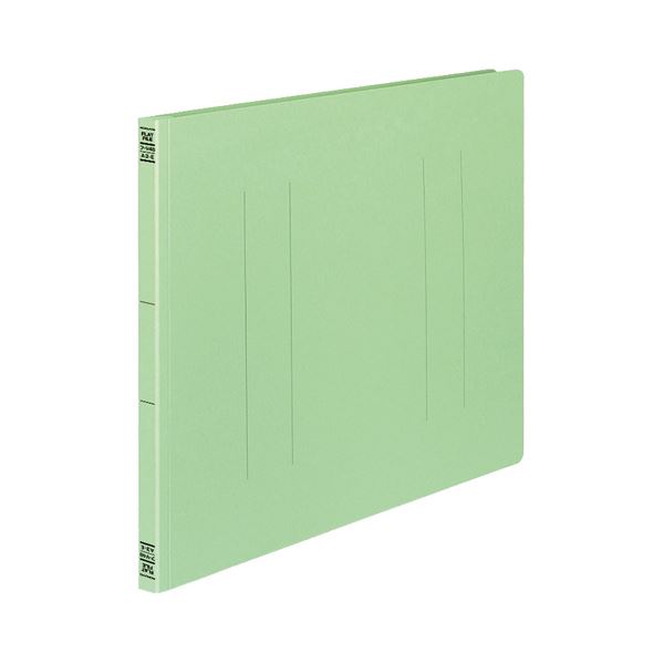 (まとめ) コクヨ フラットファイルV(樹脂製とじ具) A3ヨコ 150枚収容 背幅18mm 緑 フ-V48G 1パック(10冊) 【×10セット】 スリムで収...
