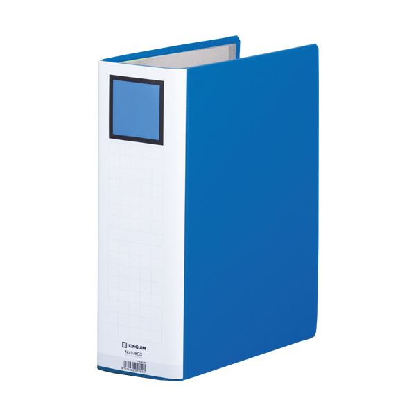 (まとめ) キングジム キングファイルGGXシリーズ A4タテ 800枚収容 80mmとじ 背幅96mm 青 978GX 1冊 【×30セット】 スリムで省スペ...