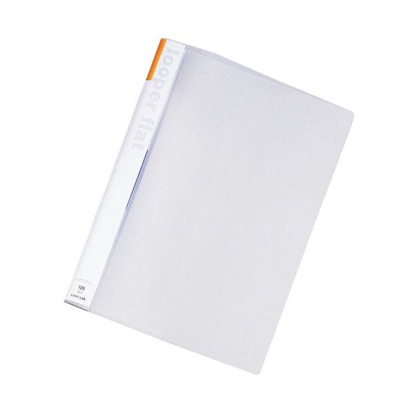 (まとめ) リヒトラブ ルーパーフラット A4タテ2穴 100枚収容 黄 F-52-5 1セット(25冊) 【×5セット】 透明なPP表紙で中の書類が一目瞭然 ...