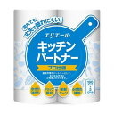 (まとめ)大王製紙 エリエール キッチン 台所 パートナープロ仕様 190カット/ロール 1パック(2ロール)【×50セット】 水に強くて破れにくい プロフェッ...