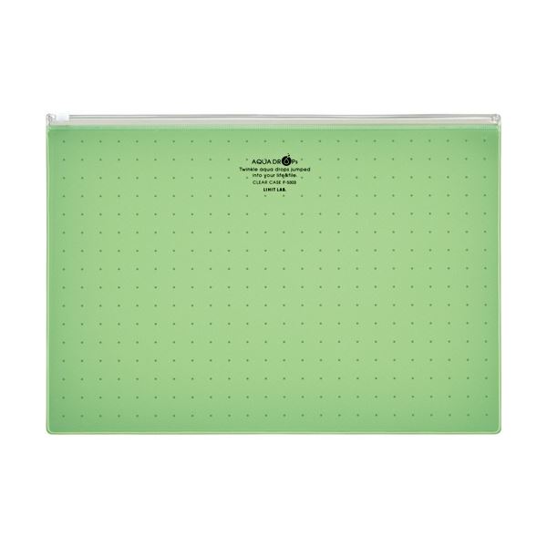 (まとめ) リヒトラブ AQUA DROPs クリヤーケース A4ヨコ 黄緑 F-5303-6 1枚 【×50セット】 透明な魅力、見逃せないA4サイズの半透明...