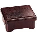 PBT木目丼重/重箱 【溜内朱 PBT】 165×142×82mm (144×121×48mm) 日本製 国産 食洗機対応 〔和食 レストラン 店舗 お店〕 飲...