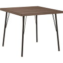 単品 ダイニングテーブル ダイニング用テーブル 食卓テーブル 机 /リビングテーブル リビング用 応接テーブル 【2人掛 ダークブラウン】 幅80cm 金属 ス...