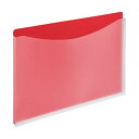 (まとめ) ライオン事務器 ホルダーファイル(ビジカル) A4ヨコ 235×313mm レッド PH-12B 1冊 【×50セット】 赤 スペースセーバー クリ...