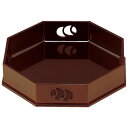 6.5寸 八角つぼつぼ盛器/和食器 【溜 A】 199×185×44mm 日本製 国産 〔和食 レストラン 居酒屋 店舗 お店〕 和の味わいを極める、飲食店にも...