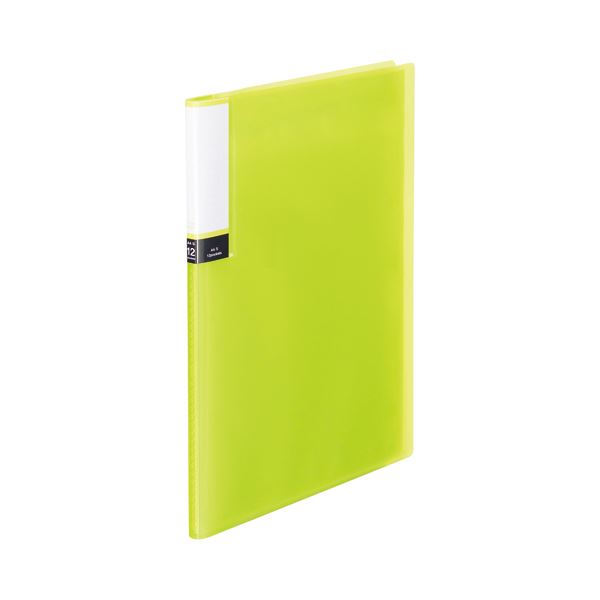 (まとめ) TANOSEE クリアブック(透明表紙) A4タテ 12ポケット 背幅8mm グリーン 1セット(10冊) 【×10セット】 緑 透明な表紙でスッキ...