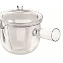 クリアティーポット L ポリエステルメッシュ 急須タイプ480ml TW-3741 クリアな水の流れが美しい、大容量 大型 のティーポット 繊細なポリエステルメ...