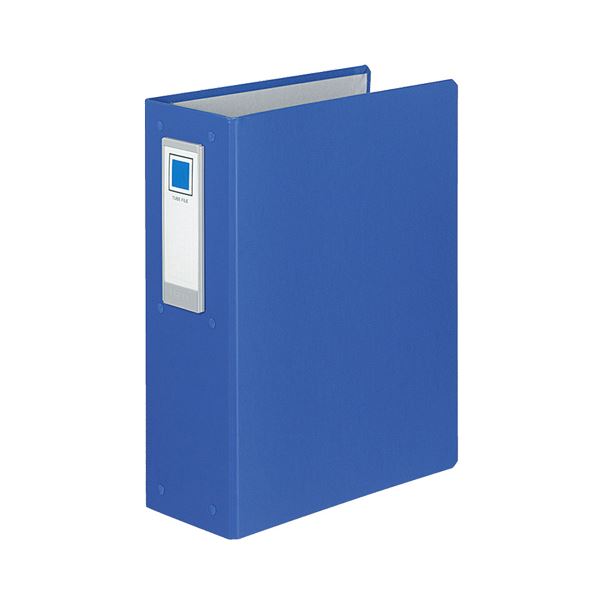 (まとめ) コクヨ チューブファイル(ロングボディ) 片開き A4タテ 4穴 800枚収容 背幅108mm 青 フ-L684NB 1冊 【×10セット】 A4サ...