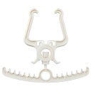 〔60個セット〕 洗濯ハンガー掛けフック 約幅245mm 室内用 ホワイト 鴨居・長押用フック はさんでハンガー 洗濯用品 白 洗濯の便利さを最大限に引き出す ...