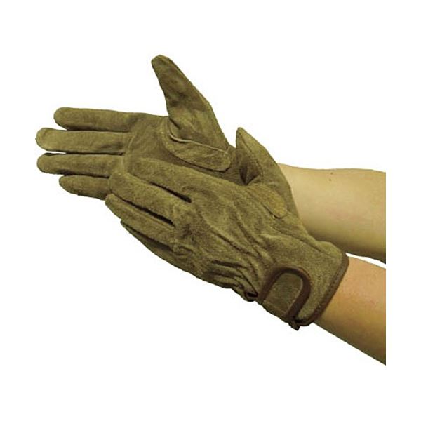 (まとめ) ユニワールド 革手工房 A級オイル牛床革 マジック ブラウン L KS846-L 1双 【×5セット】 茶 プロ仕様のマジックタイプの牛本革 レザー 手袋 耐久性とフィット感で作業効率を最大化 仕事も遊びもこなせる自信 プロにぴったり 茶