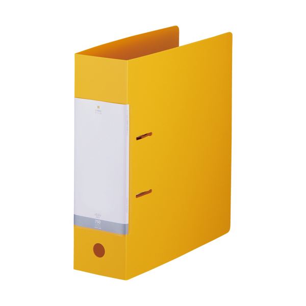 (まとめ) リヒトラブ リクエストD型リングファイル A4タテ 2穴 750枚収容 75mmとじ 背幅88mm 黄 G2290-5 1冊 【×30セット】 スム...