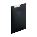 (まとめ)リヒトラブ AQUA DROPsクリップファイル A5 黒(不透明)F-5065-24 1枚【×10セット】 手軽に書き込めるA5サイズのクリップファ...