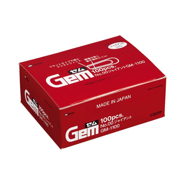 (まとめ) ミツヤ ゼムクリップ ジャイアント 53mm GM-1100 1箱(約100本) 【×30セット】 オフィス 必需品 パワフルなクリップ 大容量 大...