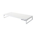 LIHITLAB 机 テーブル 上台 590mm USB3.0ハブ付 白 A-7334-0 ホワイトデスク (テーブル 机) パートナー590mm USB3.0...
