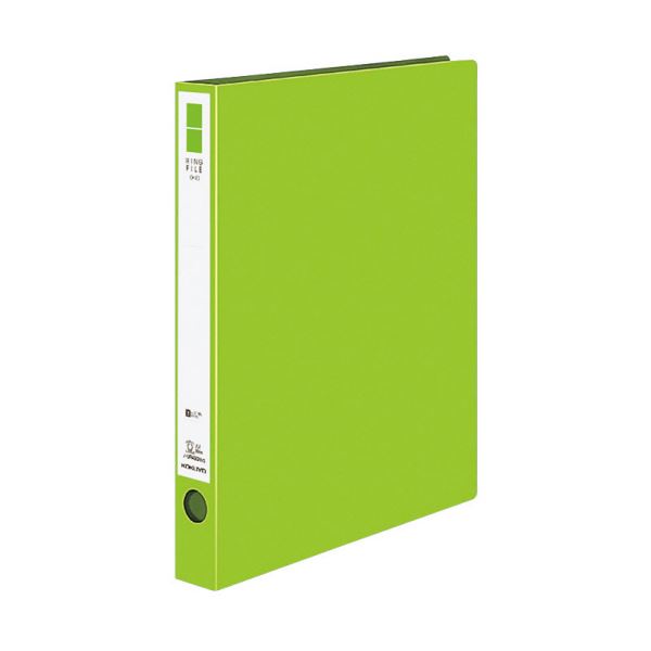 (まとめ)コクヨ リングファイル(ER・PP表紙)A4タテ 2穴 220枚収容 背幅39mm 黄緑 フ-UR430NYG 1セット(10冊) 【×3セット】 片...