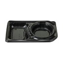 (まとめ)エフピコチューパ デリカランチ DL-25-15 本体 黒 CP580272 1パック(50枚) 【×5セット】 食欲をそそる 内嵌合主菜弁当に最適な...