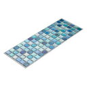 【160個セット】 ガラス調 インテリアシール 【クリアブルー】 約37.6×13.4cm BEAUS Tile モザイクタイルシール 青 簡単リフォームで洗面...