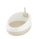 (まとめ)ラプレ ネコトイレ ハーフカバー ホワイト (ペット用品) (×2セット) 白 おしゃれなネコトイレのハーフカバー デザインと機能を兼ね備えた白いカバ...