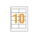 (まとめ)ライオン事務器 LPタックラベル A4判47×90mm(10片入)LP-210W4 1箱(100シート)【×3セット】 オフィス整理整頓を効率化するL...