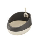 (まとめ)ラプレ ネコトイレ ハーフカバー ダークグレー (ペット用品) (×2セット) おしゃれなデザインでインテリアにマッチ ラプレ ネコトイレ ハーフカバ...