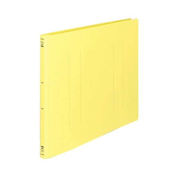 (まとめ) コクヨ フラットファイル(PP) A3ヨコ 150枚収容 背幅20mm 黄 フ-H48Y 1セット(10冊) 【×5セット】 収納力150枚 A3サ...