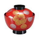 和 越前椀/お椀 【朱菊詰め TA】 直径111mm×高さ100(69)mm 日本製 国産 食洗機対応 〔和食 レストラン 店舗 お店〕 飲食店で使える食器洗い...