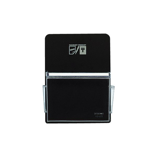(まとめ)コクヨ マグネットポケット ハガキタテ165×120mm 黒 マク-511ND 1セット(6個)【×2セット】 磁力で金属面に取り付け、大切な書類を収...