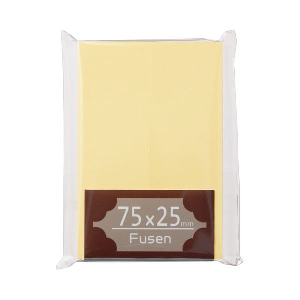 (まとめ) TANOSEE ふせん 75×25mm クリーム 1パック(2冊) 【×50セット】 クリーム色の便利なメモ TANOSEE ふせん 75×25mm...