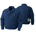 KU90540 空調服 R ポリエステル製長袖ブルゾン 服のみ ダークブルー 4L 青 作業現場での快適さを追求した、長袖の屋外作業服 業務用に最適なワークウェ...
