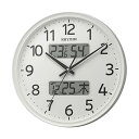 リズム 電波掛時計 フィットウェーブリブA03 温度湿度カレンダー表示付 8FYA03SR03 1台 見やすい大文字で、温湿度とカレンダーも一目でチェック 進化...