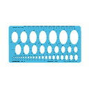 (まとめ)ステッドラー テンプレート だ円定規エッジ付 976 10 1枚【×3セット】 円形 (丸型 ラウンド) の測定器で、エッジ付きの便利なテンプレート ...