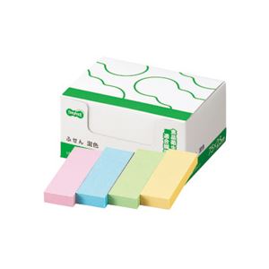 (まとめ) TANOSEE ふせん 75×25mm 4色 1パック(20冊) 【×10セット】 色とりどりの便利なメモ TANOSEE 4色ふせん 75×25m...