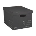 (まとめ)コクヨ 整理 収納 ボックス(NEOS)Lサイズ フタ付き ブラック A4-NELB-D 1セット(10個)【×3セット】 黒 オフィス収納のプロが選...