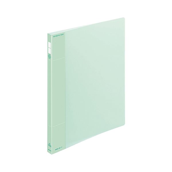 (まとめ) コクヨ ポップリングファイル(スリム) A4タテ 2穴 100枚収容 背幅21mm 緑 フ-PS410G 1冊 【×30セット】 スリムで収容力抜群...