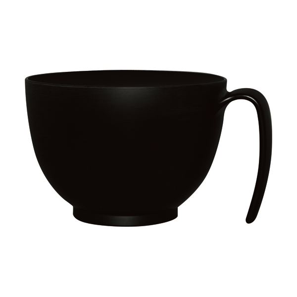 (まとめ)台和 取っ手付きどんぶり 黒 HS-N37 1個【×5セット】 頼れる相棒 手にフィットする大型 大きい ハンドルで、安定感抜群の食器サポーター (ま...