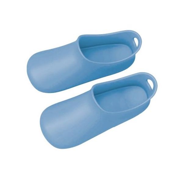 バスブーツ/お風呂スリッパ 【ブルー】 フリーサイズ 約24〜26cm 整理 収納 簡単 フッキング穴付き 〔掃除用品〕 青 バスルームの新定番 便利なフック付...