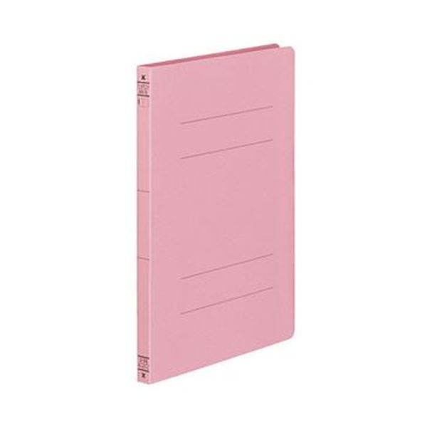 (まとめ)コクヨ フラットファイル(二つ折りタイプ)B5タテ 150枚収容 背幅18mm ピンク フ-VF11P 1セット(10冊)【×10セット】 B4書類も...