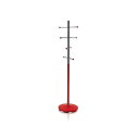 ジュニア ポールスタンド コートハンガー 幅28×奥行28×高さ122.5cm レッド 金属 スチール パイプ お客様組立品 子供部屋 ベッドルーム 赤 お子様...