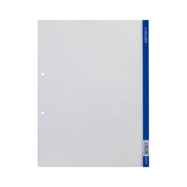 (まとめ) キングジム Lホルダー A4タテ 2穴 青 見出し付 730 1枚 【×300セット】 透明なホルダー クリアホルダー (まとめ) キングジム Lホ...