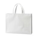 (まとめ) TANOSEE 不織布バッグ 大ヨコ530×タテ400×マチ幅120mm ホワイト 1パック(10枚) 【×3セット】 白 頑丈で使いやすい不織布バ...