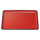 尺4 桐木目会席盆/トレー 【朱天黒SL】 437mm×342mm×16mm 日本製 国産 〔和食 レストラン 居酒屋 店舗 お店〕 和風の国産木製トレイ 桐木...